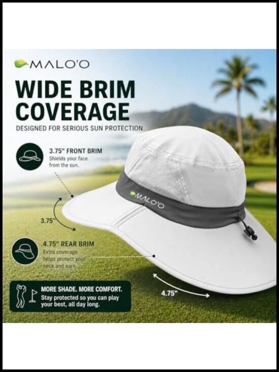 UPF 50+ Sun Hat with Neck Coverage Foldable Golf Hat Adjustable main image 5